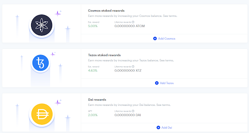 Using Coinbase to earn Staking Rewards