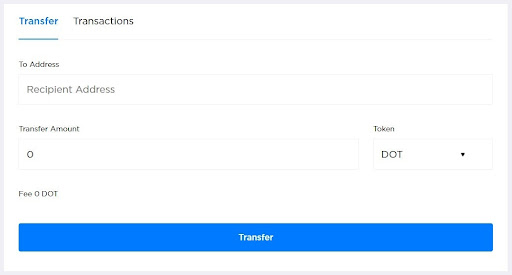 use the web wallet to transfer funds and stake