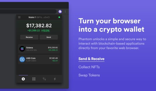 solana phantom turn browser into crypto wallet